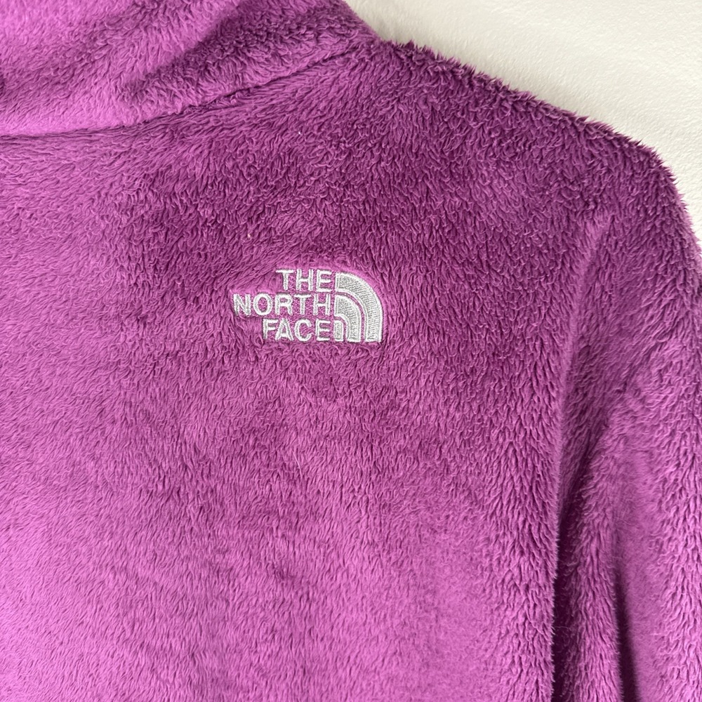 The North Face Fuchsia Purple Osito Furry Fleece Full Zip Jacket- Large - Picture 7 of 10